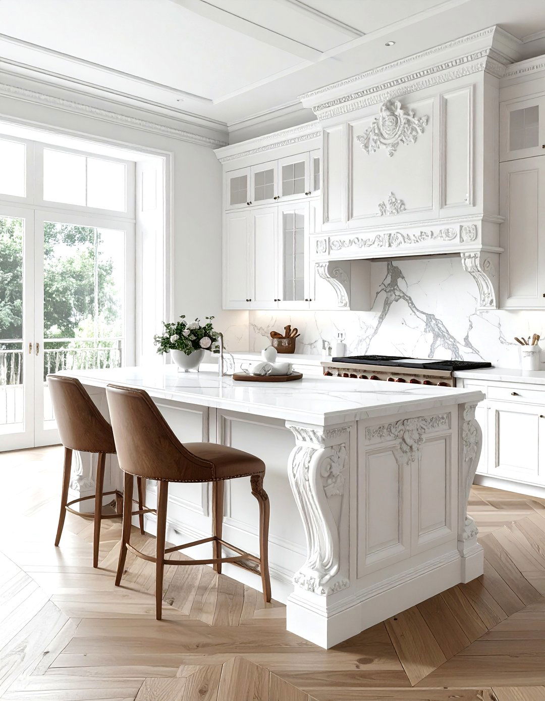 Victorian Style Island Corbel - 30 kitchen corbel ideas