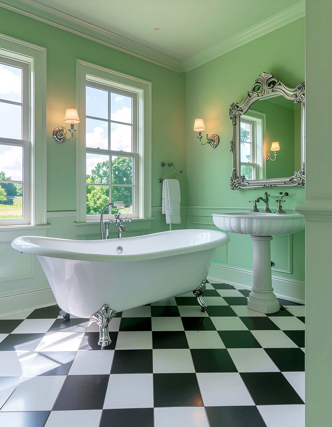 Victorian green bathroom - 30 cool green bathroom ideas