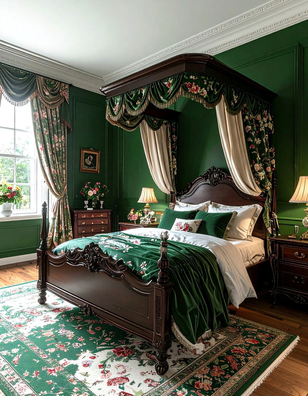 Victorian green bedroom - 30 green bedroom decor ideas