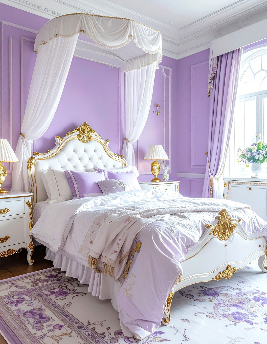 Victorian lavender white bedroom - 30 lavender and white bedroom ideas