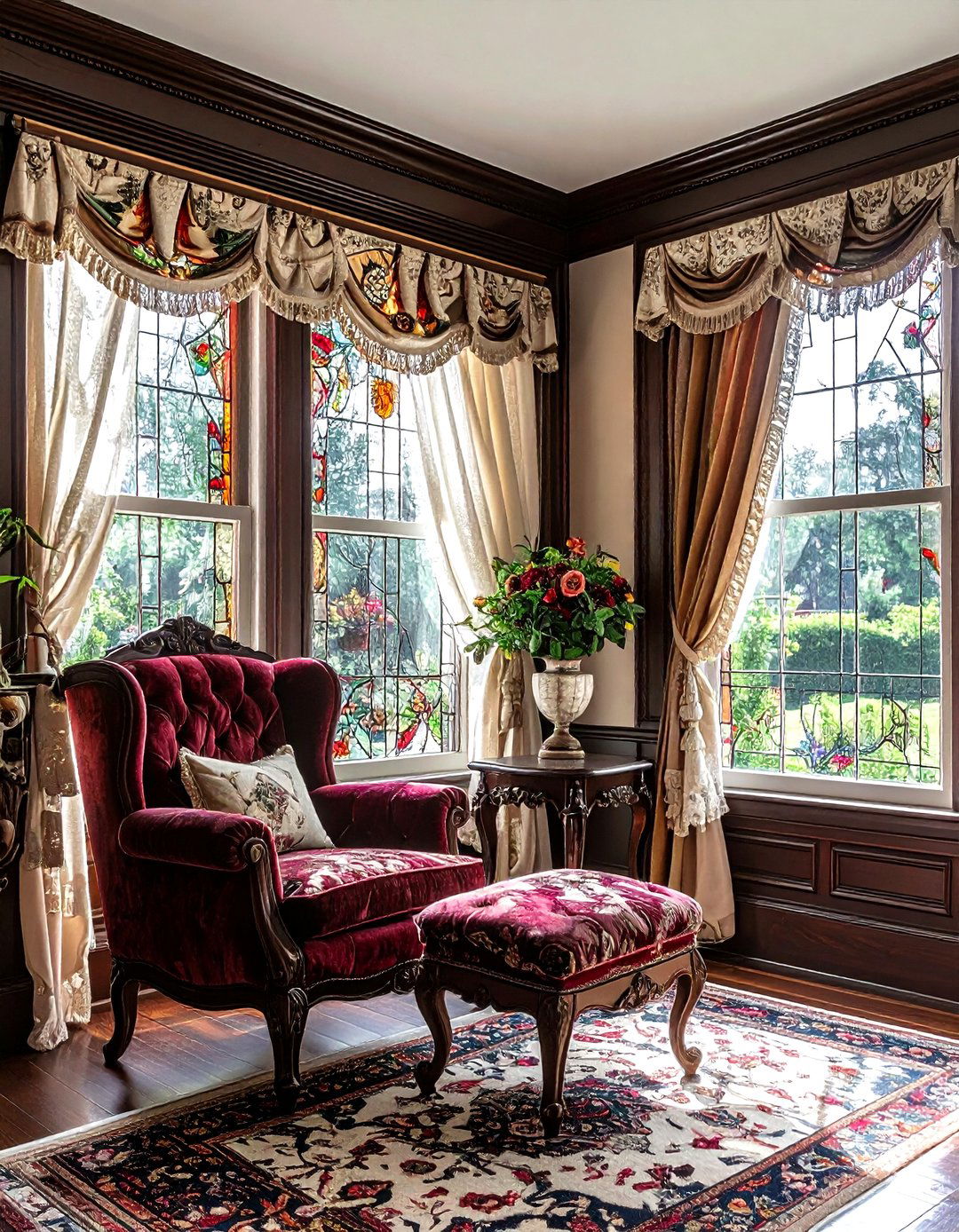 Victorian living room stained glass - 30 living room stained glass ideas