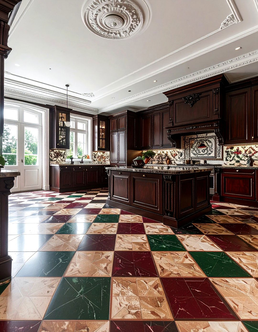 Victorian style kitchen tile - 30 ceramic tile floor kitchen ideas