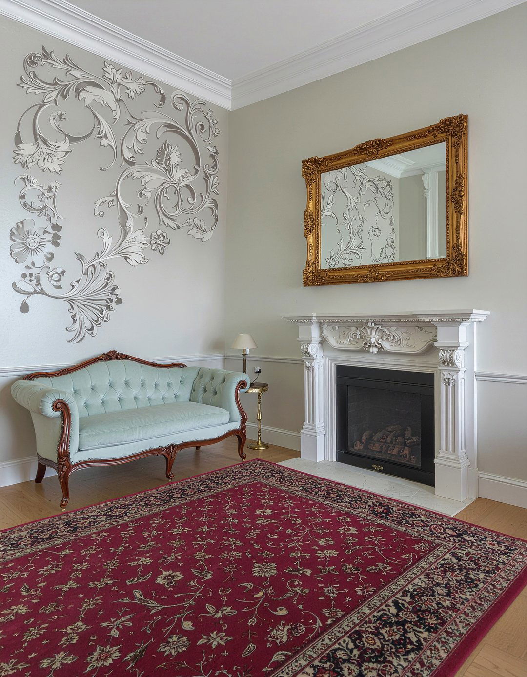 Victorian wall stencil - 30 living room wall stencils