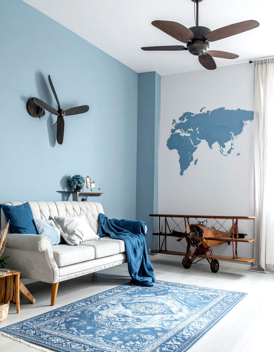 Vintage Airplane Decor - 30 kids room decor ideas