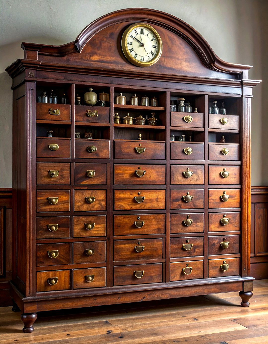 Vintage Apothecary Cabinet - 30 living room cabinet ideas