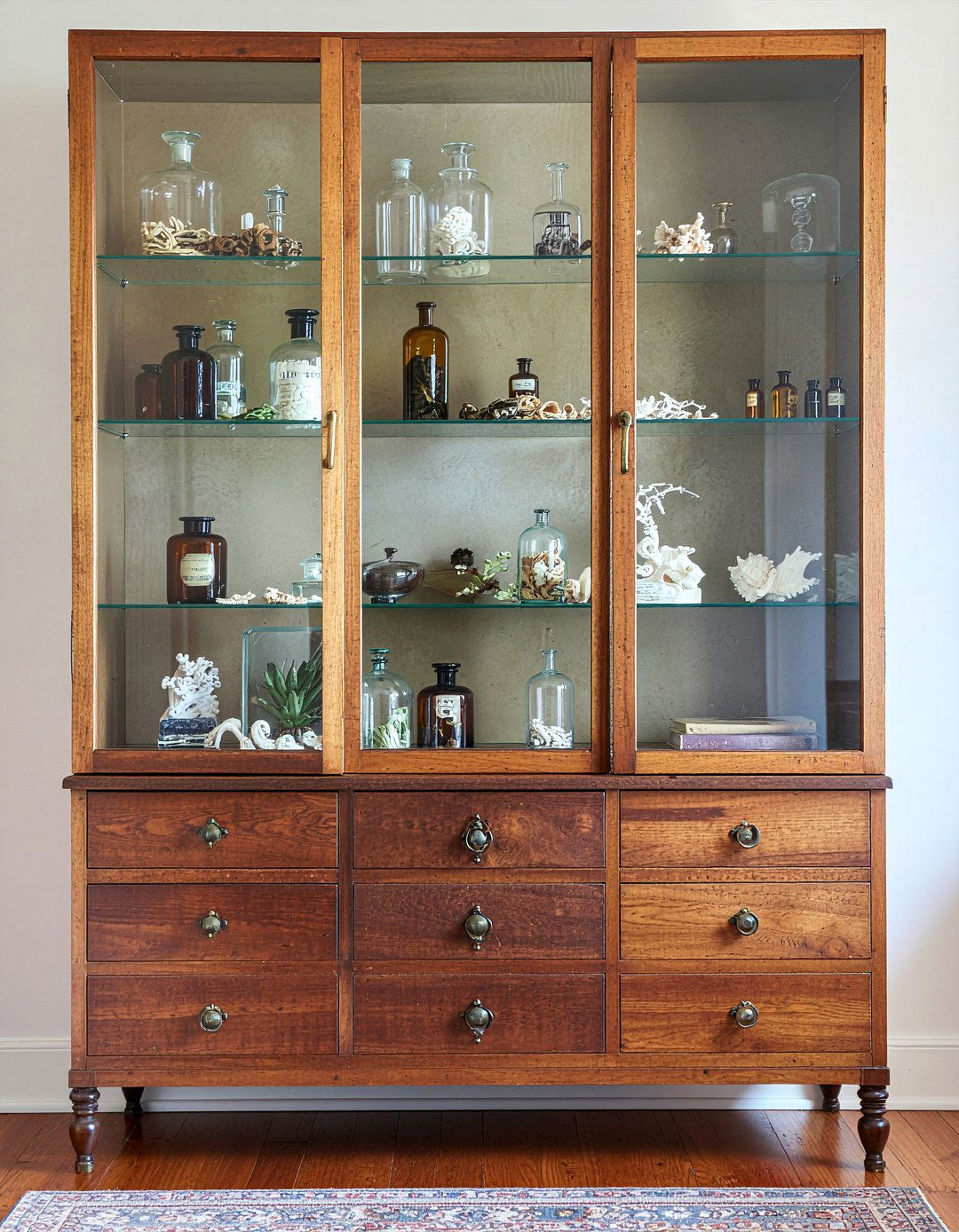 Vintage Apothecary Cabinet - 30 living room display cabinet ideas