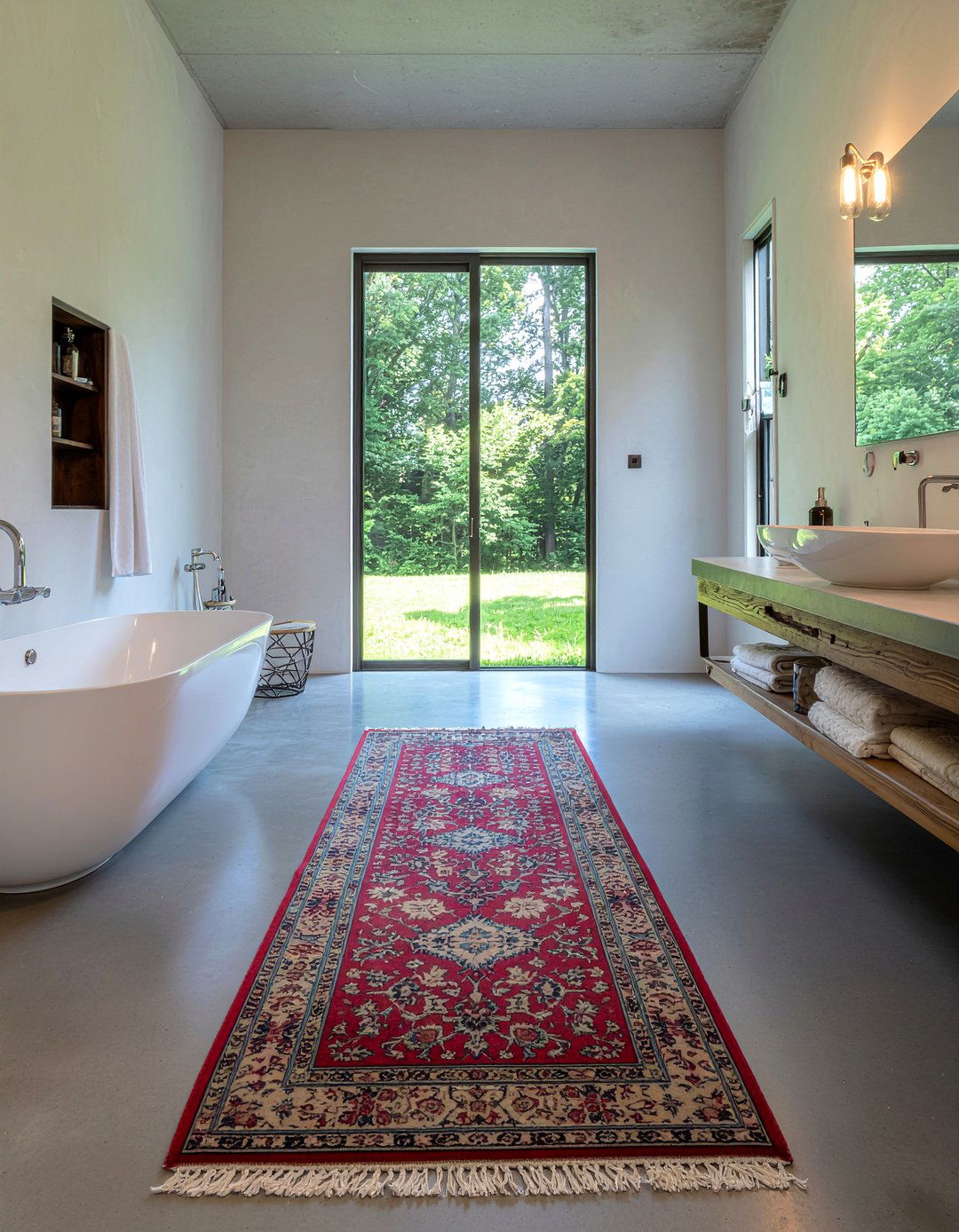 Vintage Bathroom Runner Rug - 30 rustic modern bathroom ideas