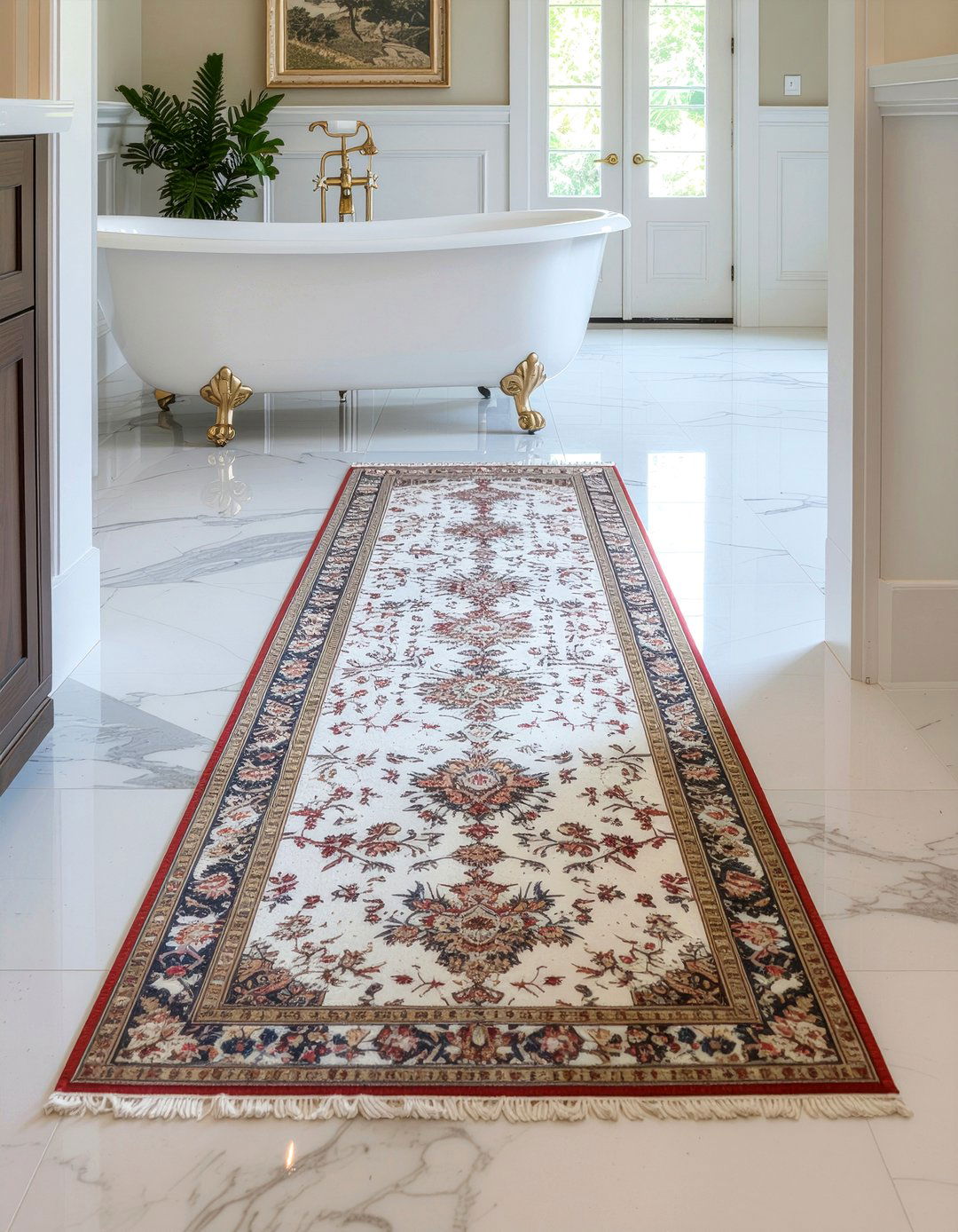 Vintage Bathroom Runner - 30 bathroom rug ideas