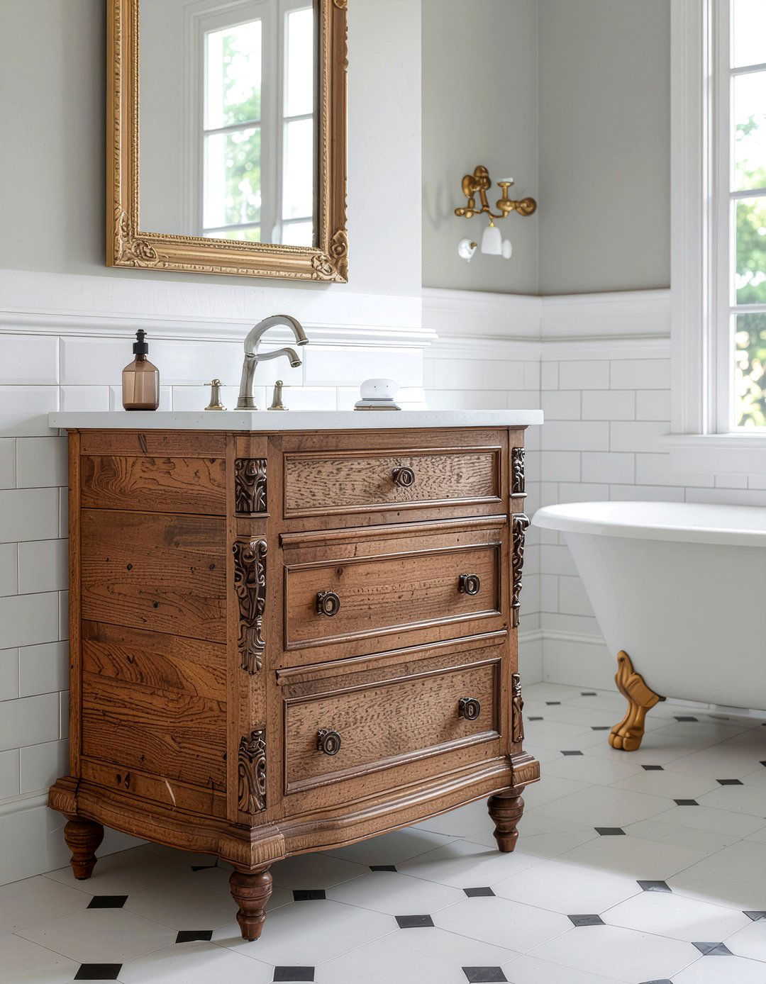 Vintage Bathroom Vanity - 30 bathroom decor ideas