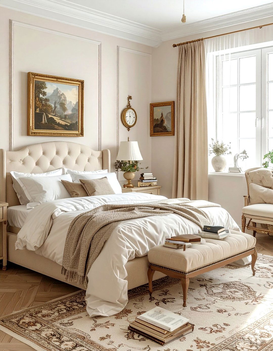 Vintage Beige Bedroom Decor - 30 traditional beige bedroom ideas