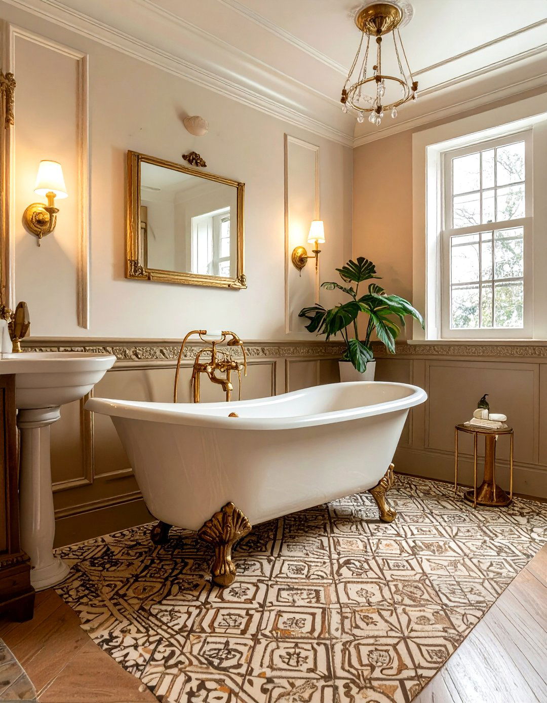 Vintage Brass Bathroom - 30 bathroom warm settings