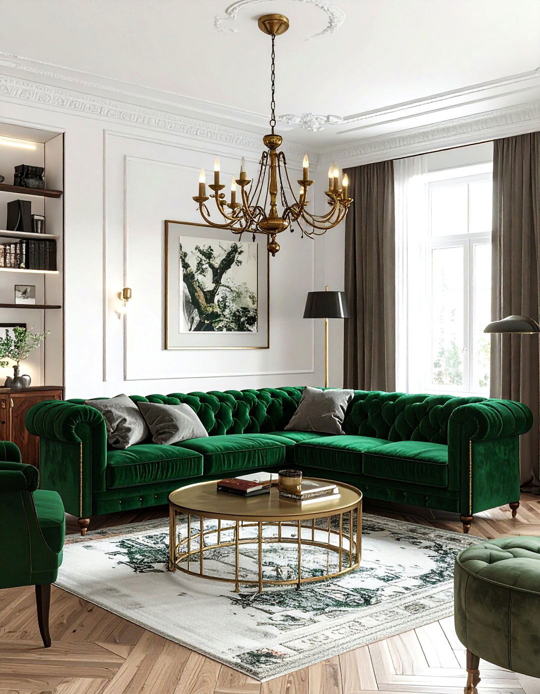 Vintage Brass Chandelier - 30 living room chandeliers