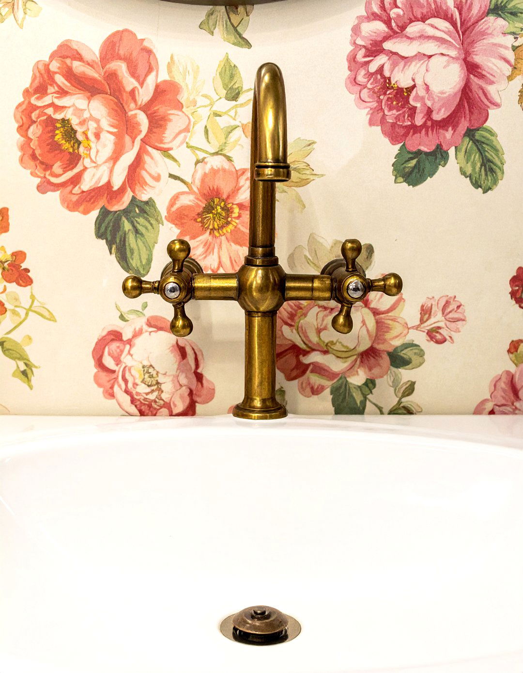 Vintage Brass Cross Handle Faucet - 30 brass faucet ideas