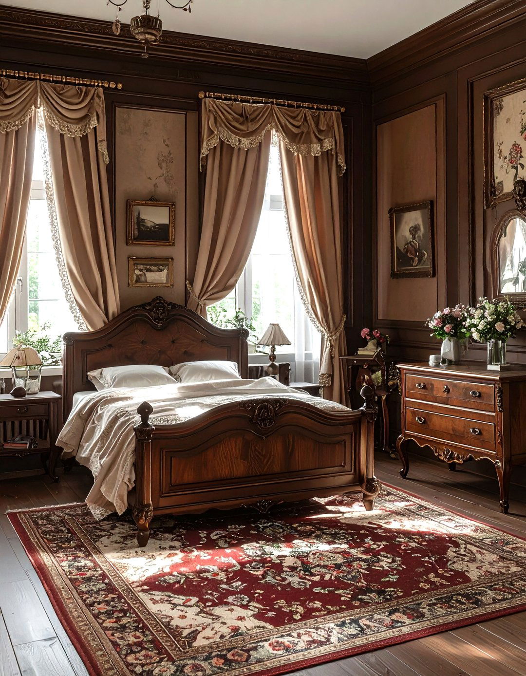 Vintage Brown Bedroom - 30 brown bedroom ideas