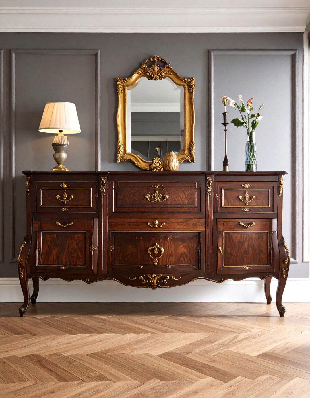 Vintage Buffet Sideboard - 30 thrift store dining room ideas