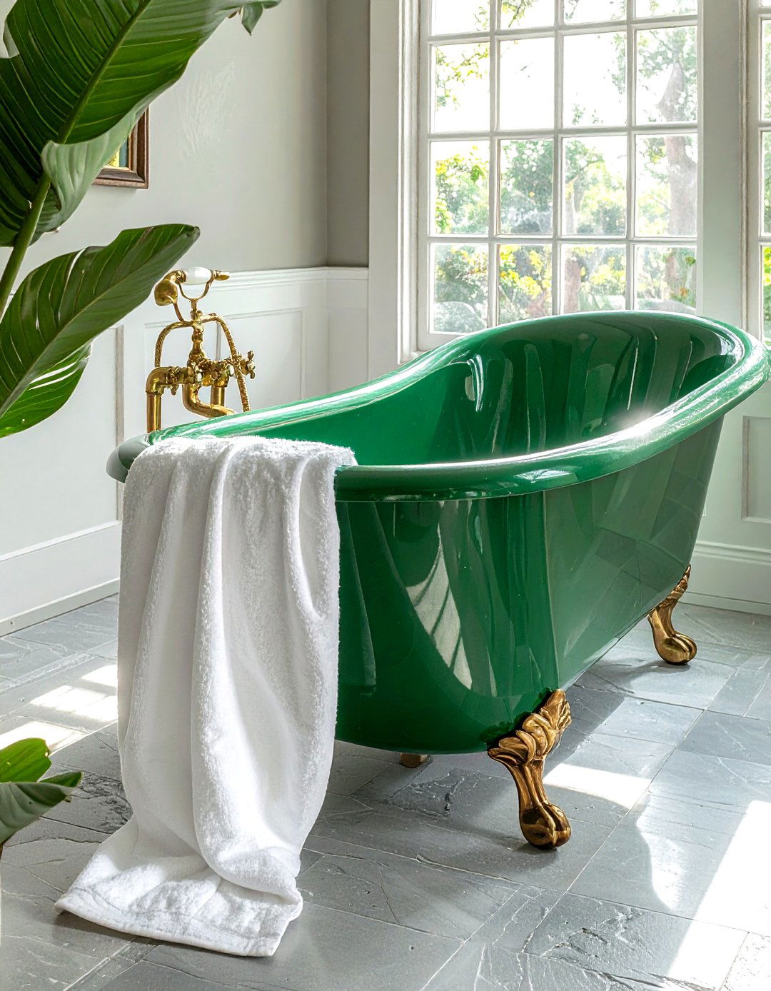 Vintage Clawfoot Tub - 30 eclectic bathroom ideas