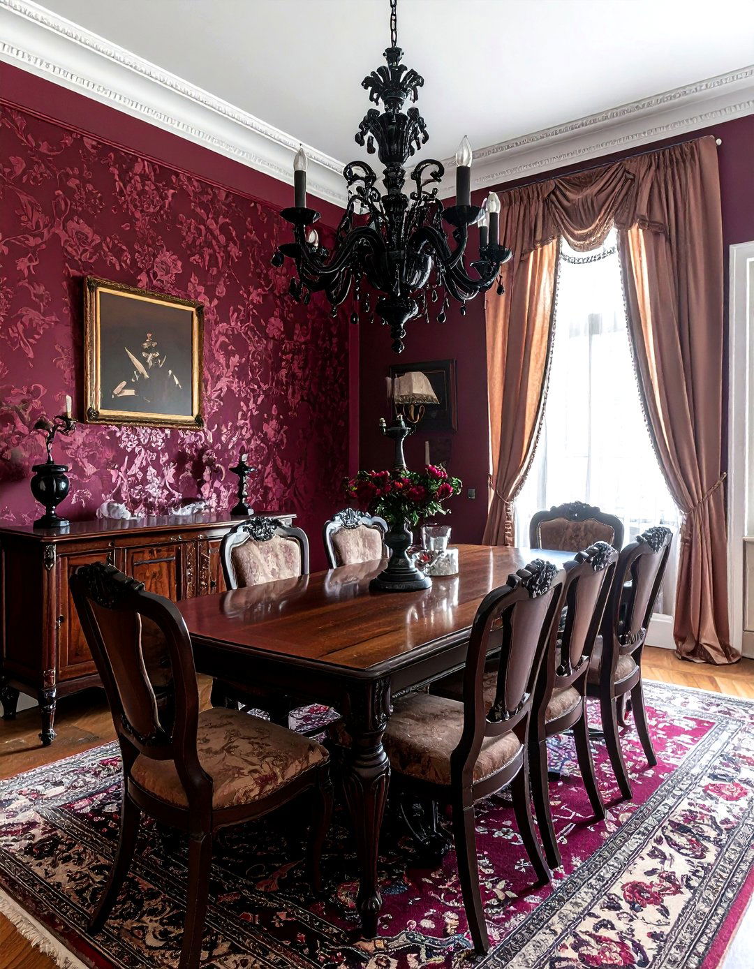 Vintage Dining Room - 30 black chandelier dining room ideas