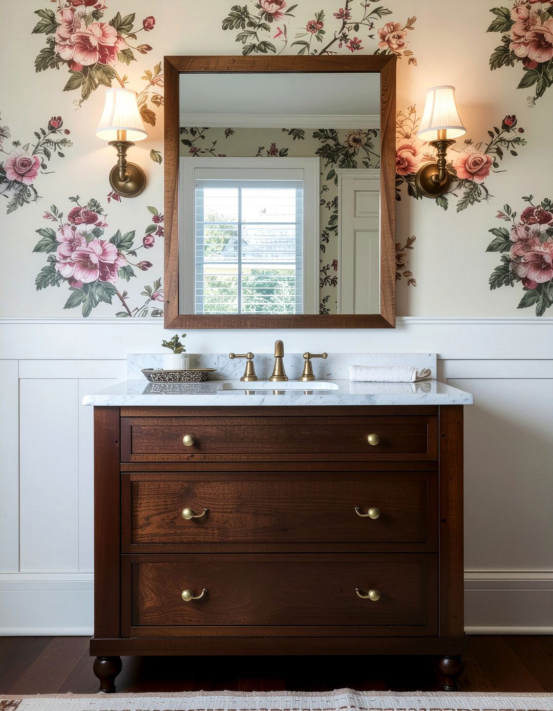 Vintage Dresser Vanity - 30 recycled material bathroom ideas