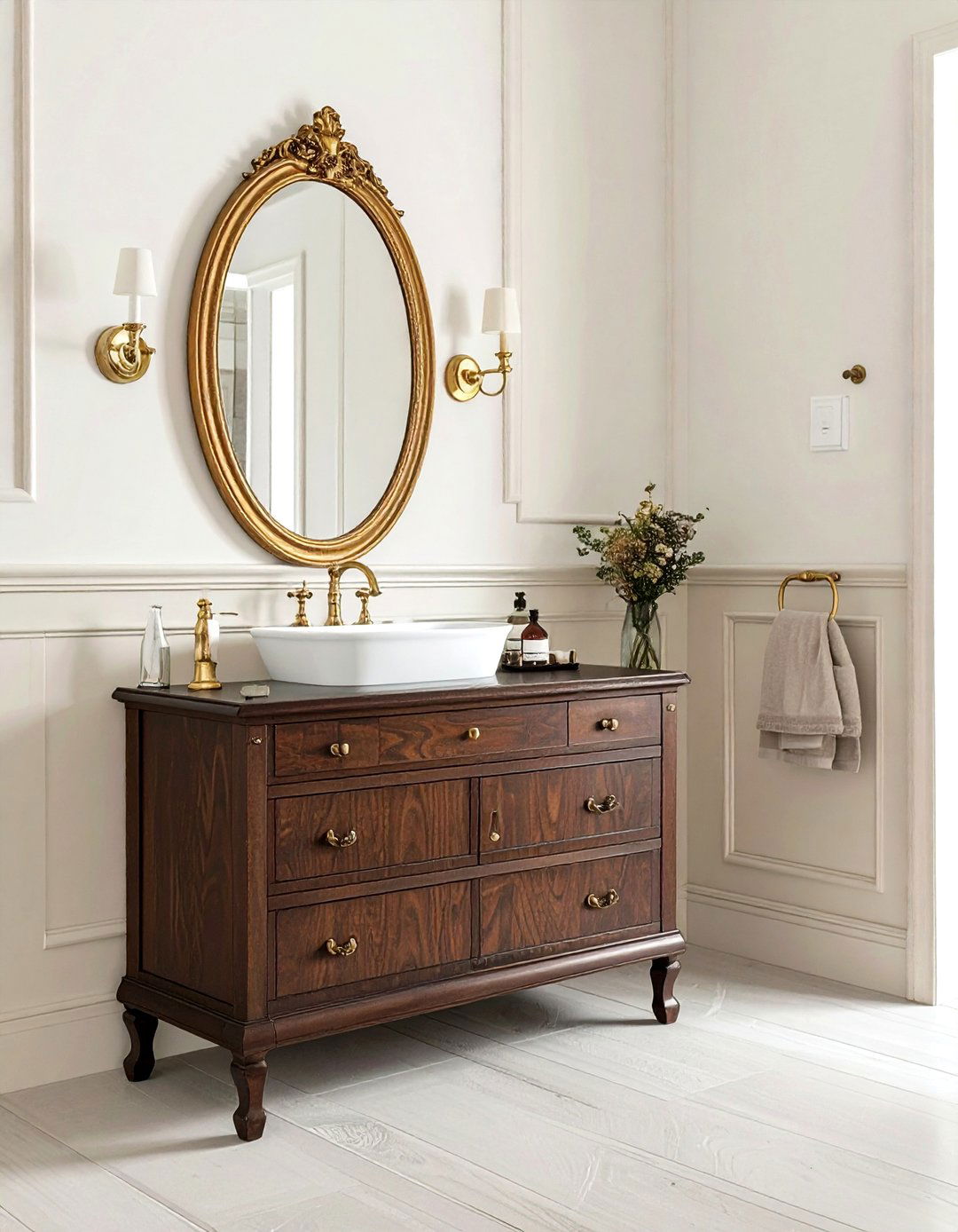 Vintage Dresser Vanity - 30 single vanity ideas