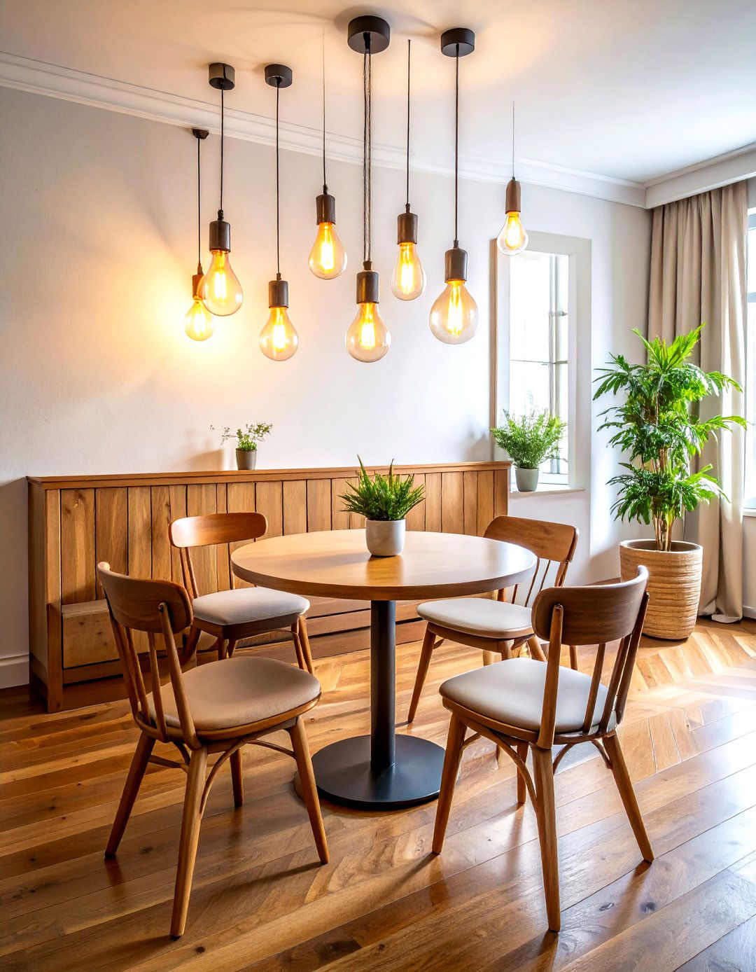 Vintage Edison Bulb - 30 low hanging pendant dining room ideas