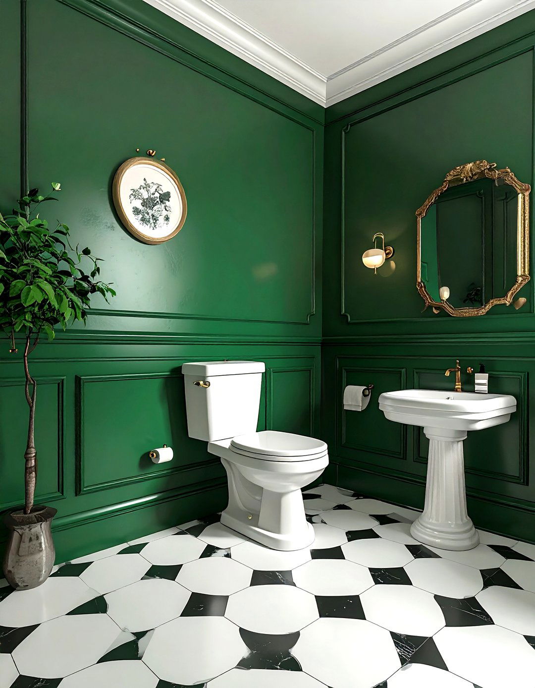 30 Chic Emerald and White Bathroom Ideas for Your Next Reno