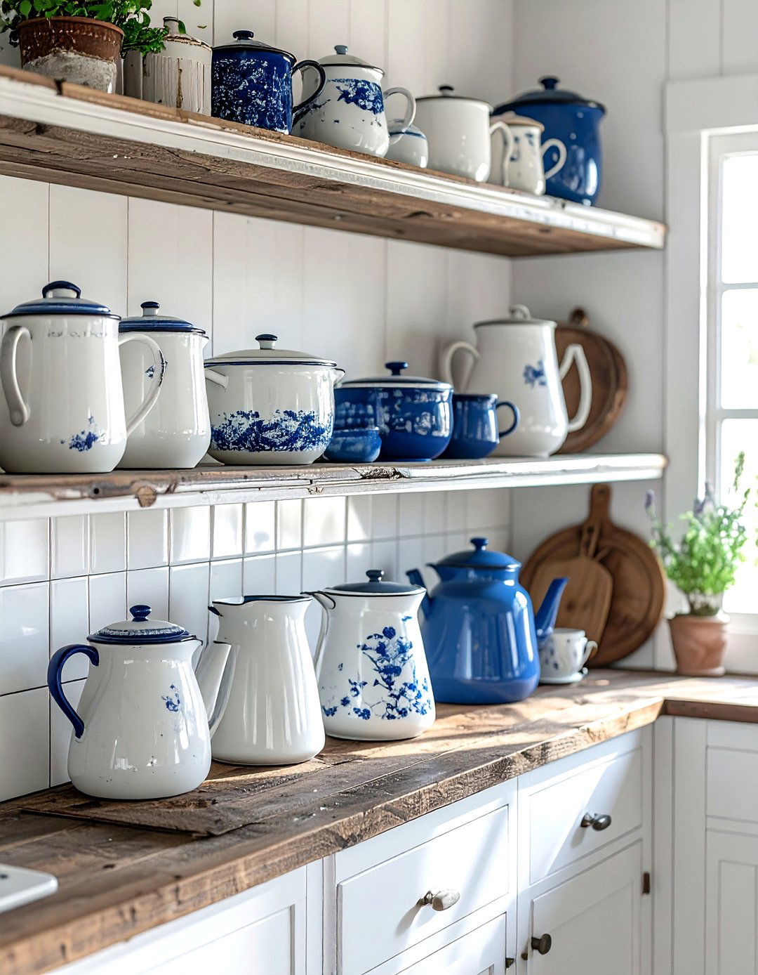 Vintage Enamelware Collection - 30 vintage collection display ideas