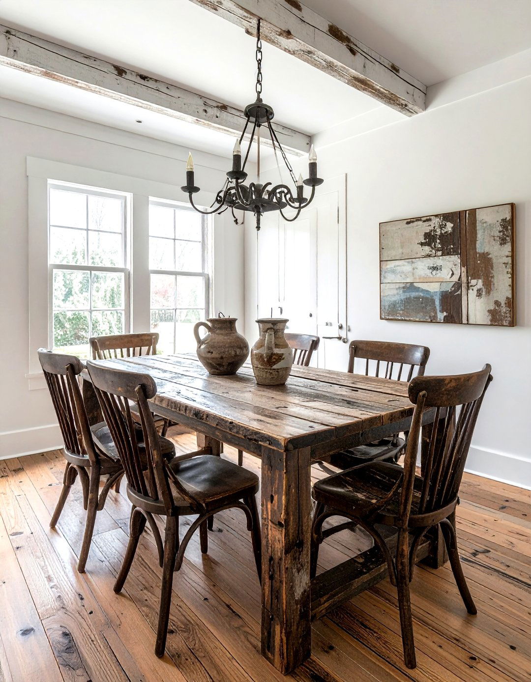 Vintage Farmhouse Dining Room - 30 modern farmhouse dining room ideas