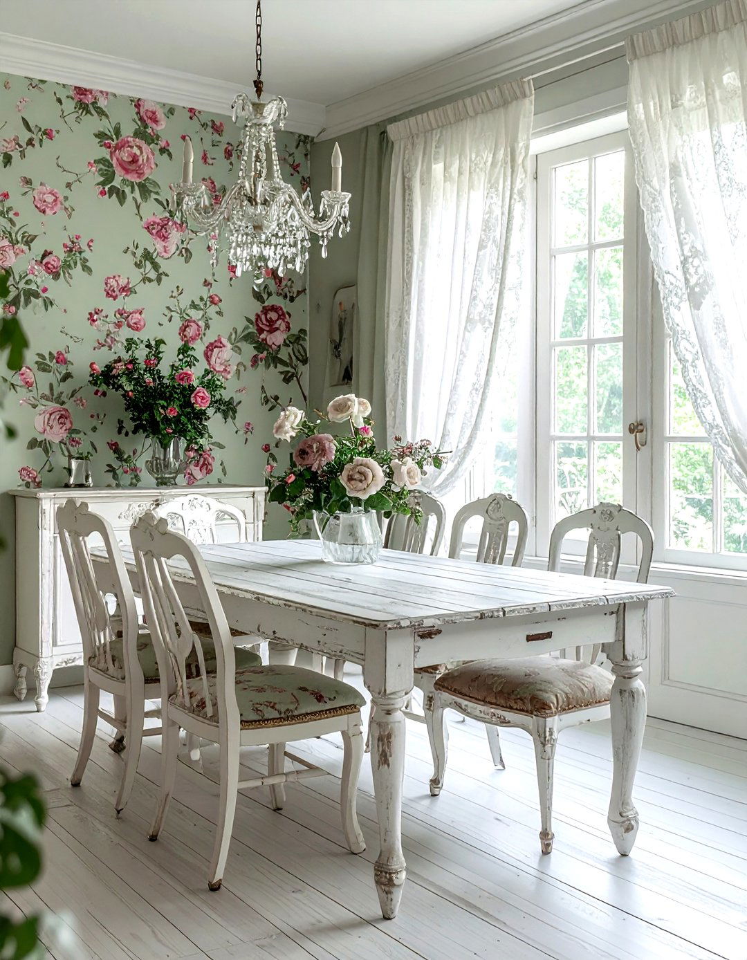 Vintage Floral Dining Room - 30 floral dining room ideas