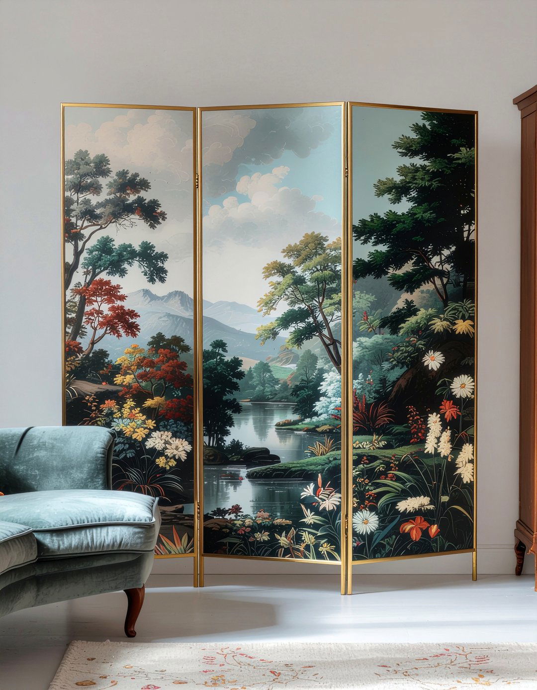 Vintage French Screen - 30 living room French furniture ideas