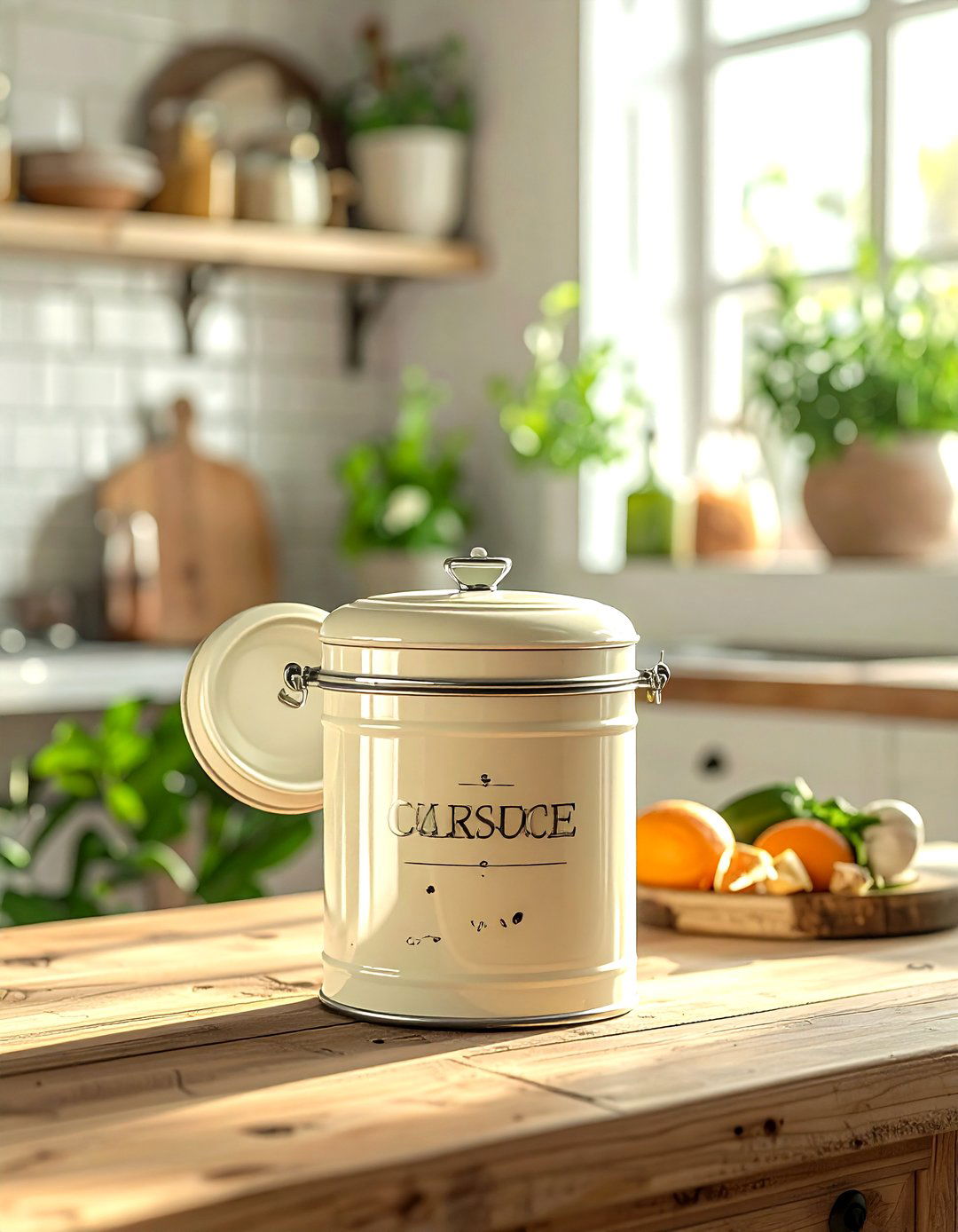 Vintage Kitchen Compost Tin - 30 compost bin kitchen ideas