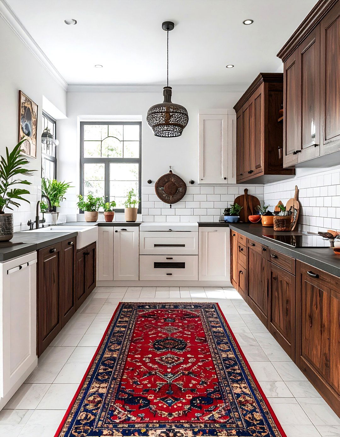 Vintage Kitchen Rug - 30 Bohemian kitchen ideas