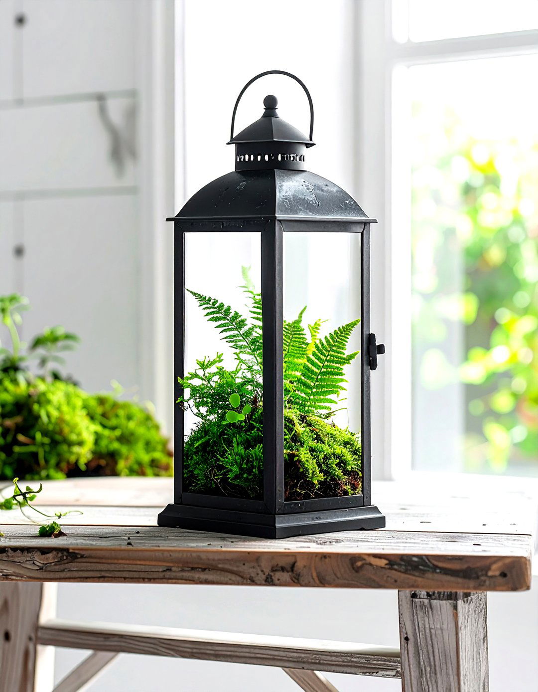 Vintage Lantern Terrarium - 30 living room terrariums