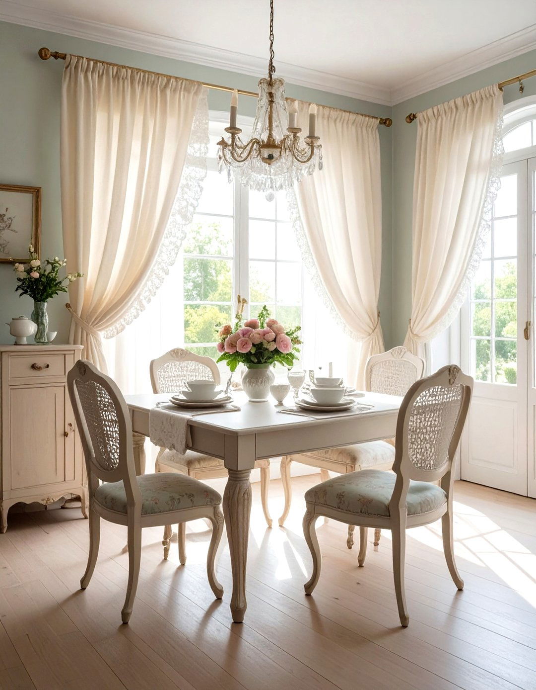 Vintage Linen Curtains Dining Room - 30 linen curtain dining room ideas
