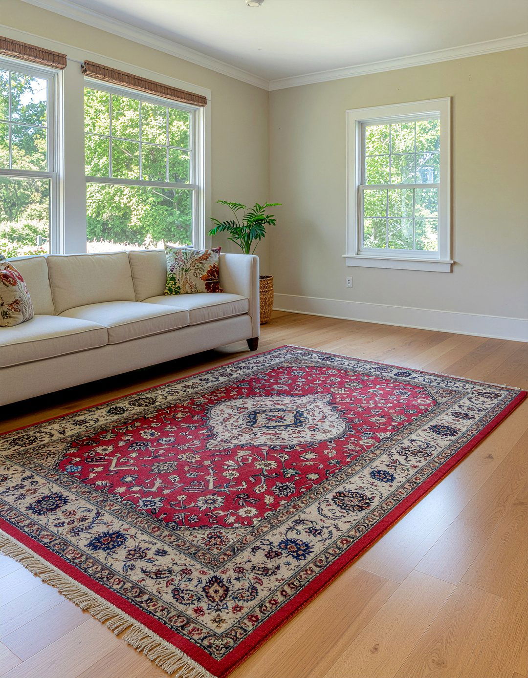 Vintage Living Room Rug Placement - 30 living room rug size guide