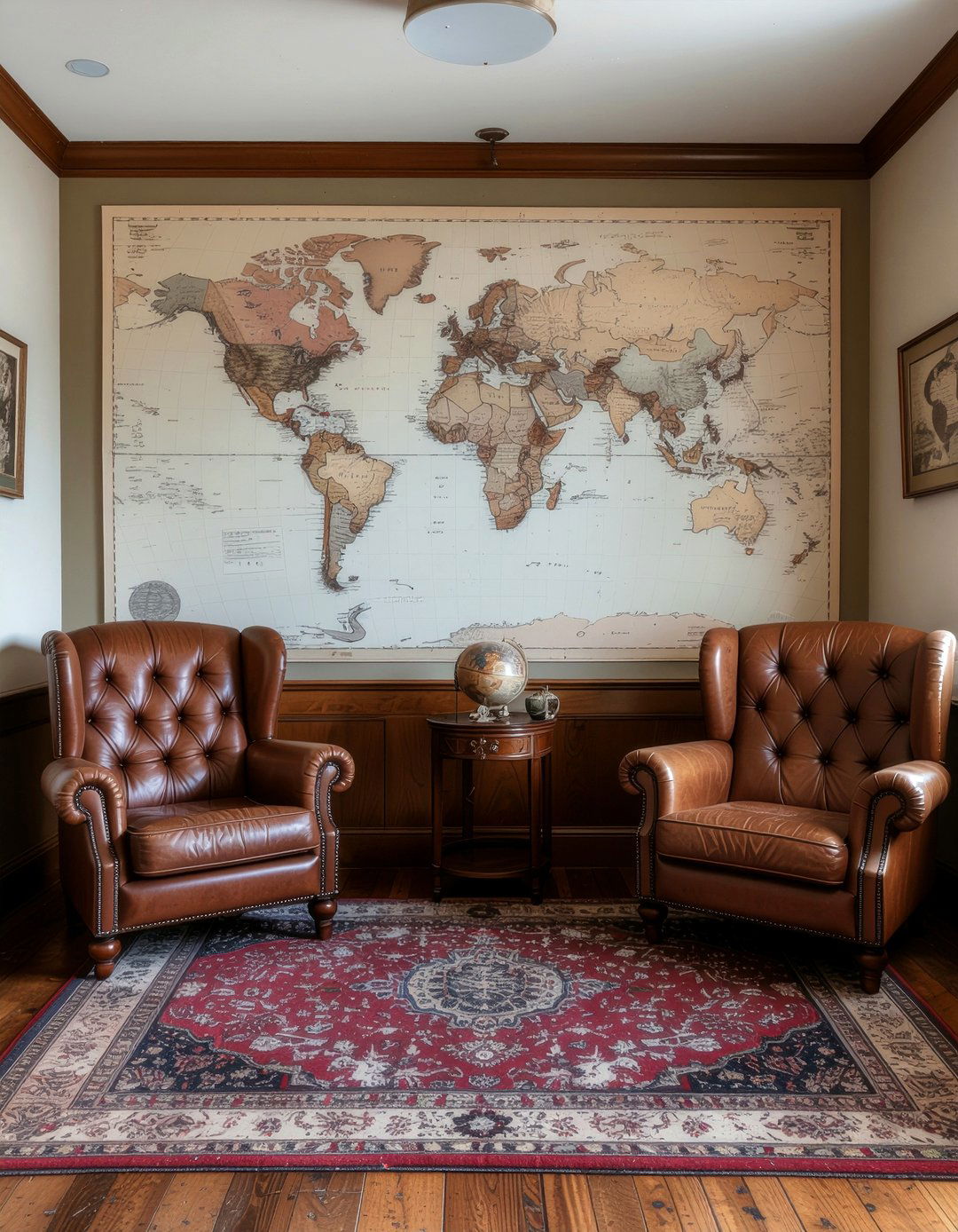 Vintage Map Wallpaper - 30 living room vintage wallpapers
