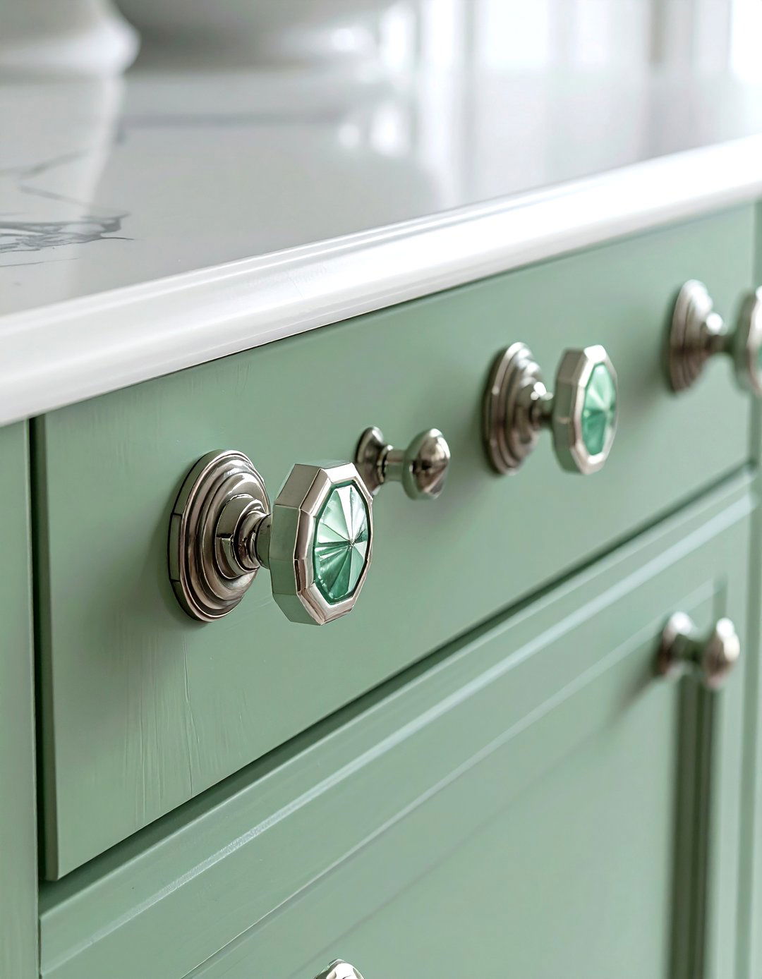 Vintage Nickel Cabinet Knobs - 30 nickel kitchen hardware ideas