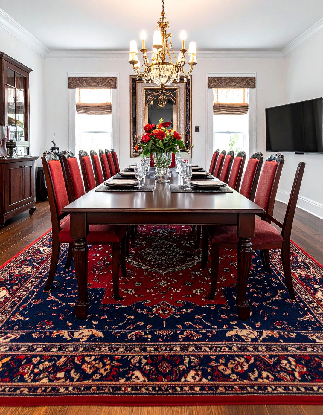 Vintage Oriental Square Rug - 30 square rug dining room ideas