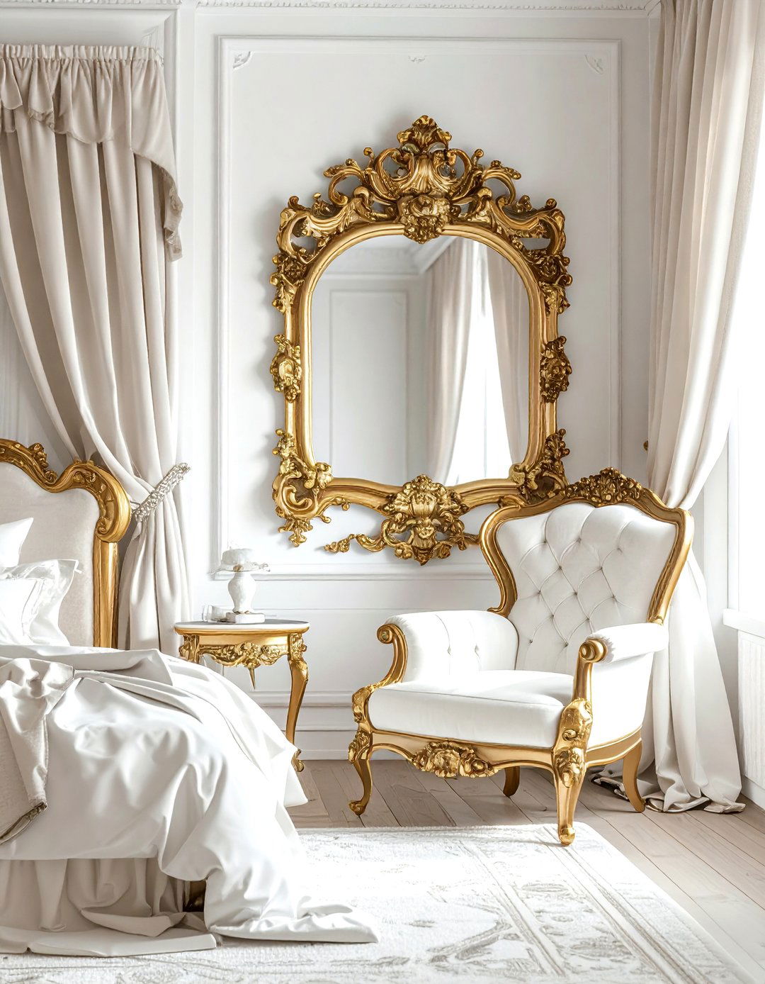 Vintage Ornate Gilt Mirror - 30 mirror decor ideas