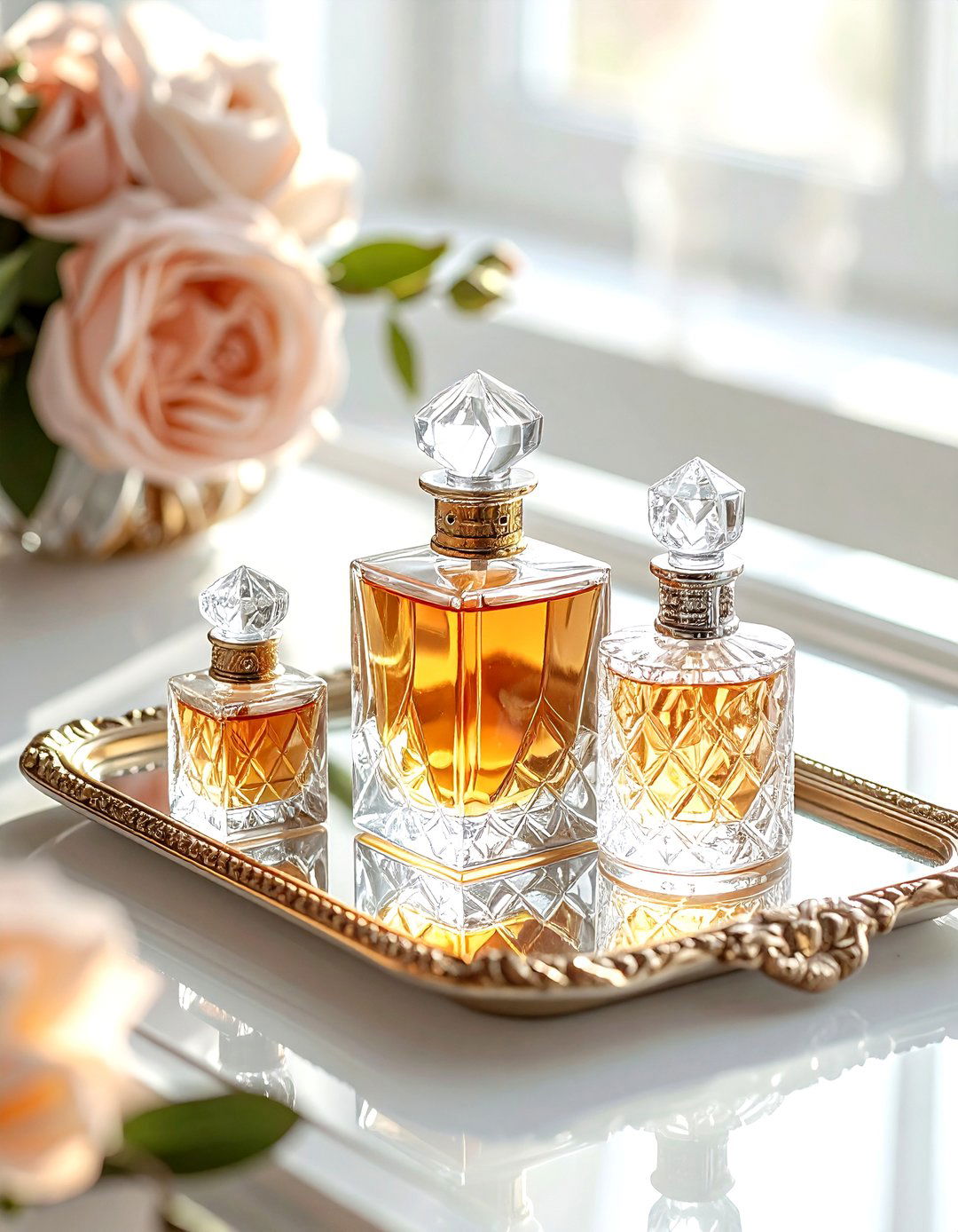 Vintage Perfume Bottle Tray - 30 vintage collection display ideas