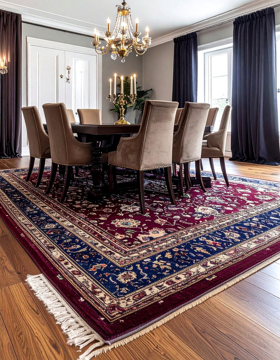 Vintage Persian Rug - 30 dining room area rug ideas