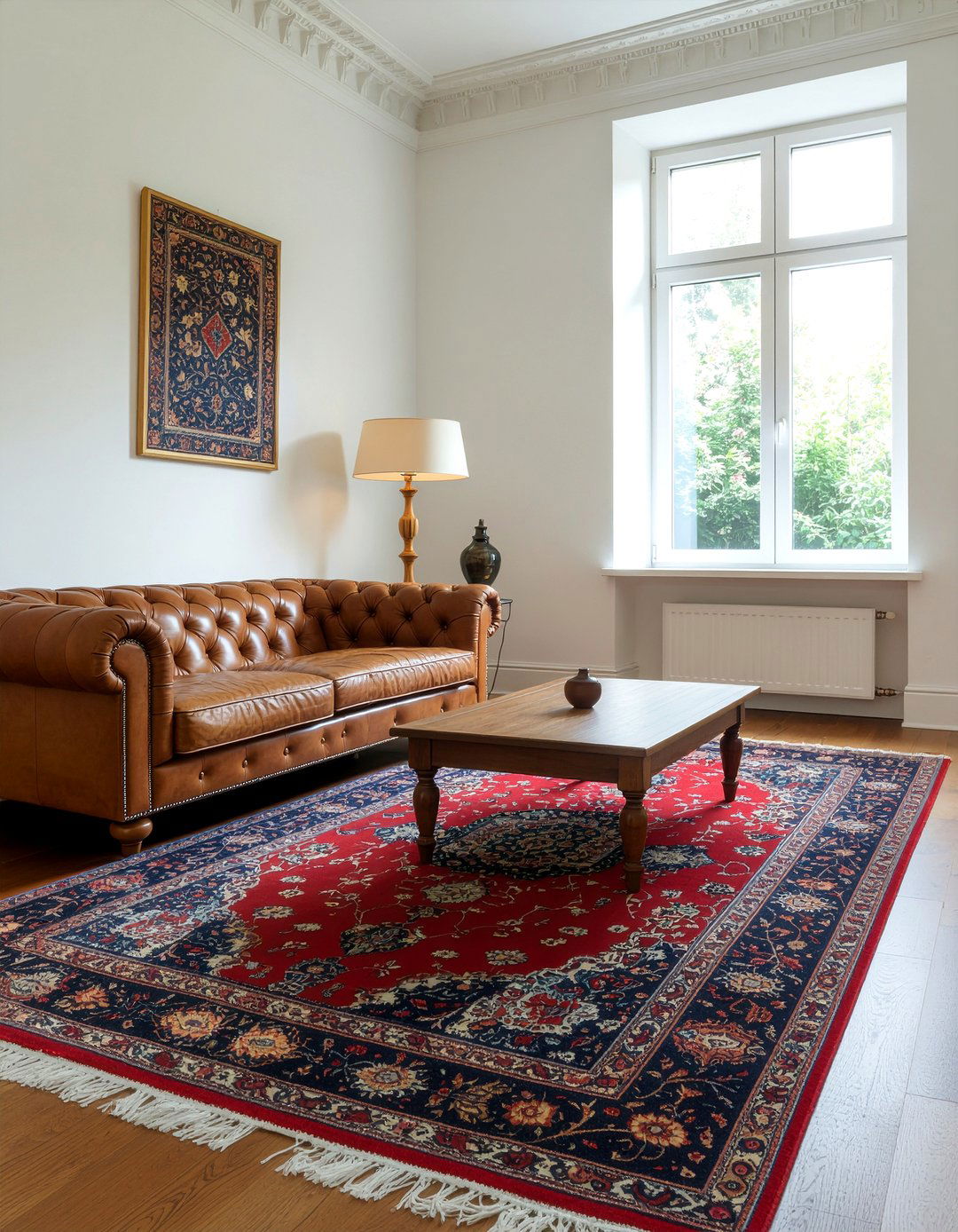 Vintage Persian Rug - 30 living room anchor piece ideas
