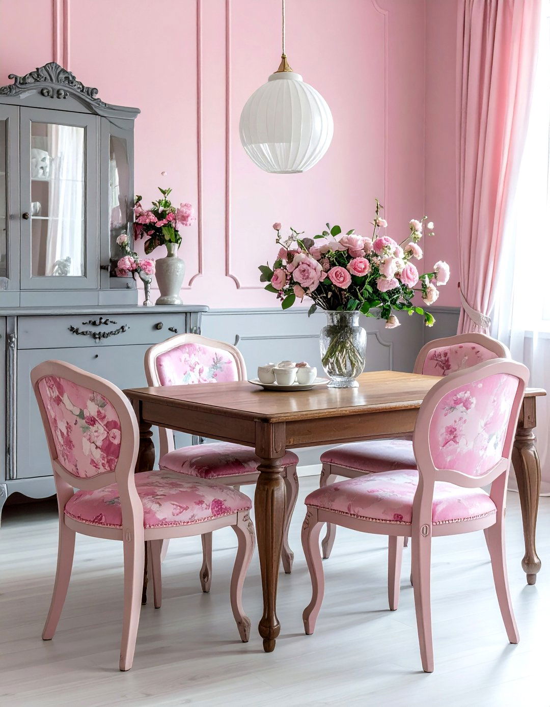 Vintage Pink And Gray Dining Room - 30 pink and gray dining room ideas