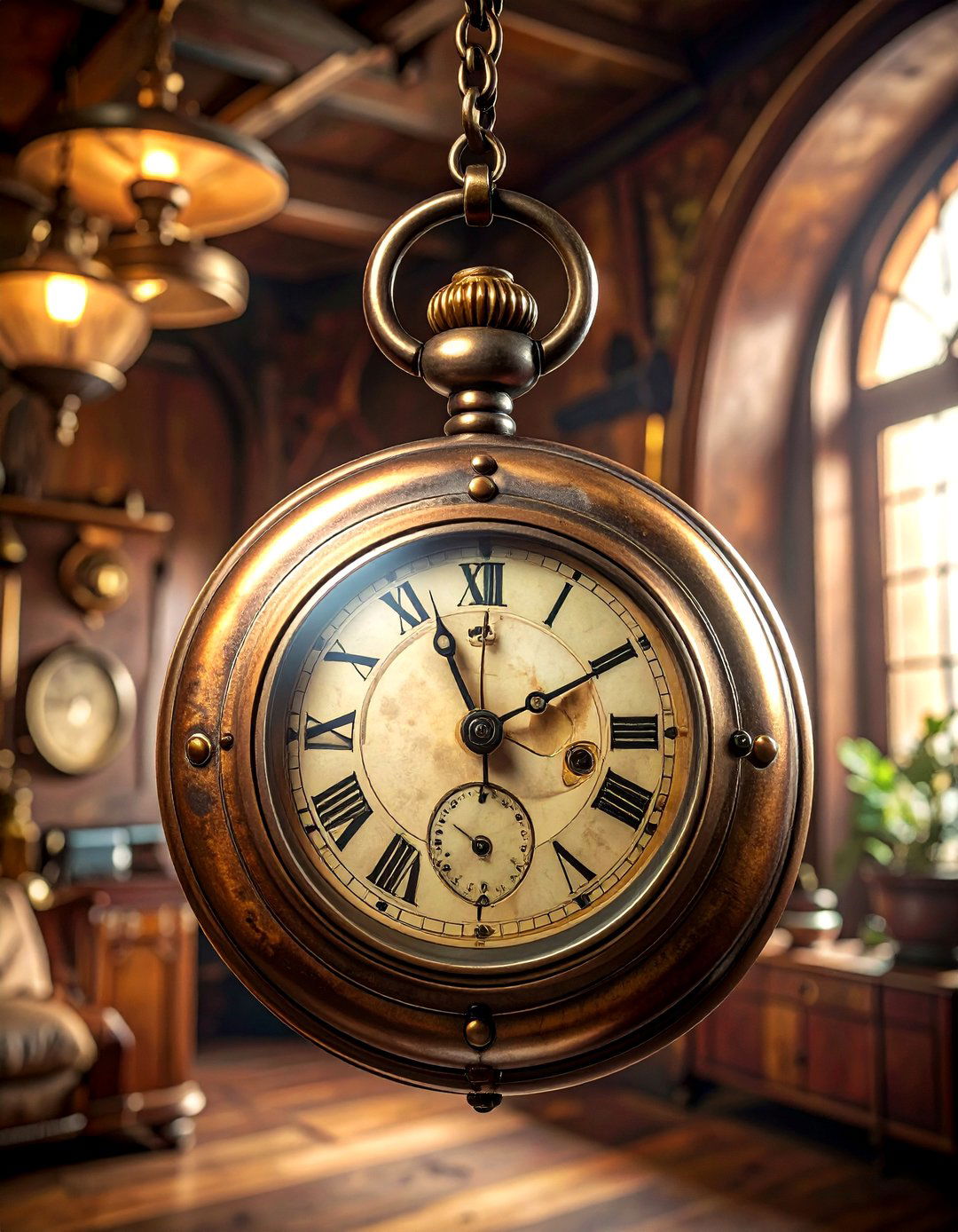 Vintage Pocket Watch Clock - 30 oversized clock ideas