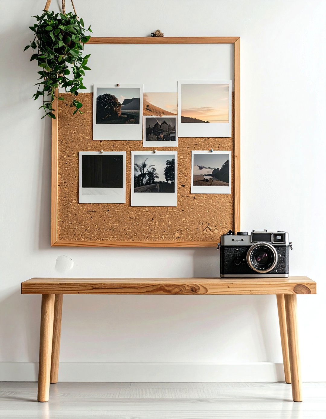 Vintage Polaroid Display - 30 photo wall ideas