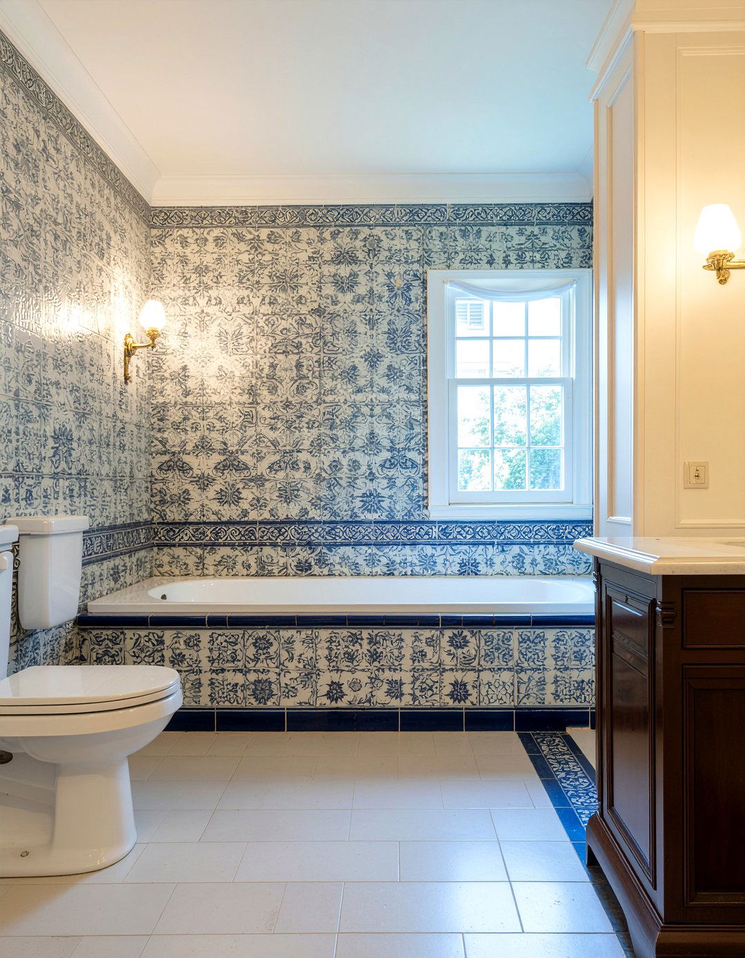 Vintage Portuguese tile bathroom - 30 Portuguese tile bathroom ideas
