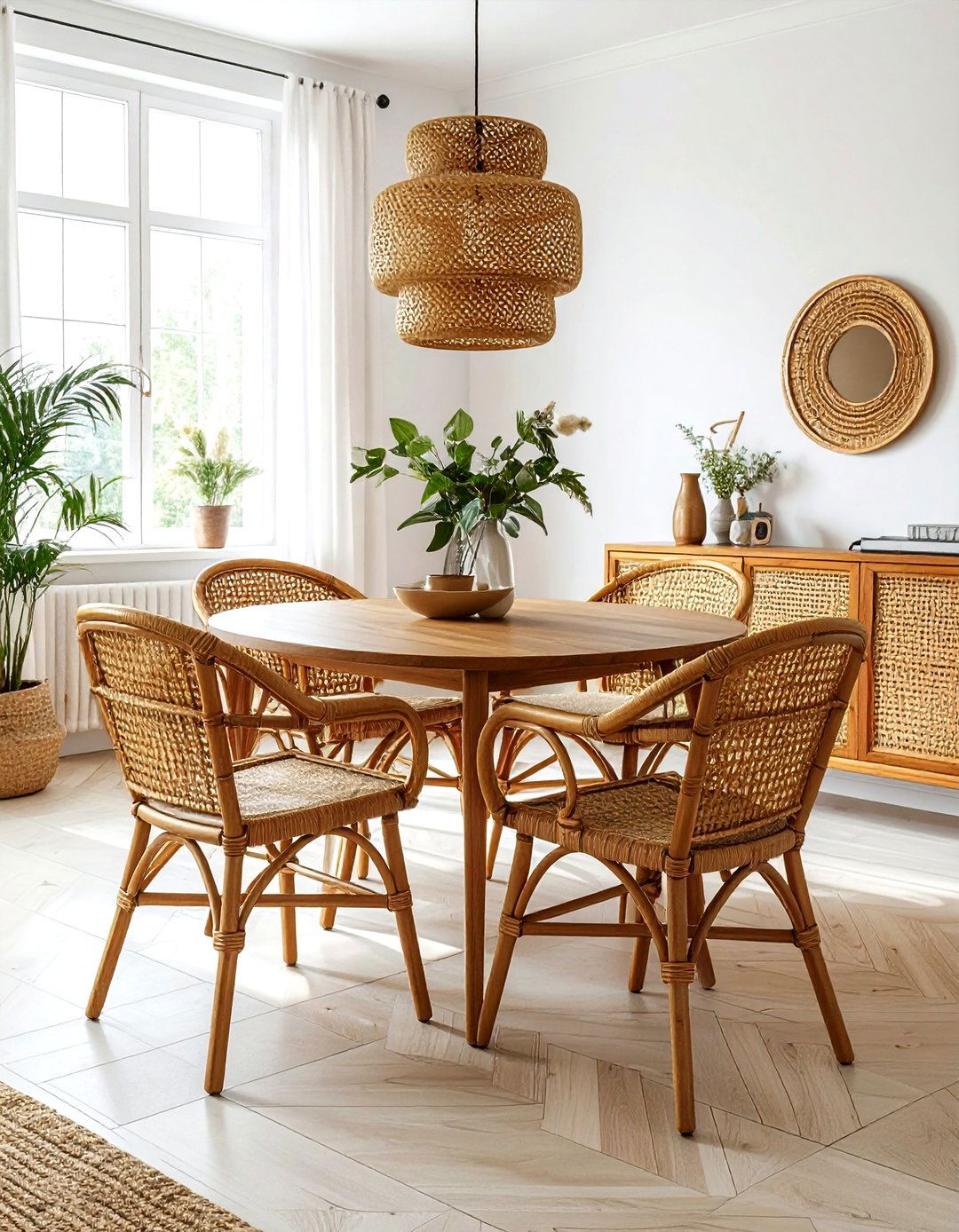 Vintage Rattan Dining Room - 30 rattan dining room ideas