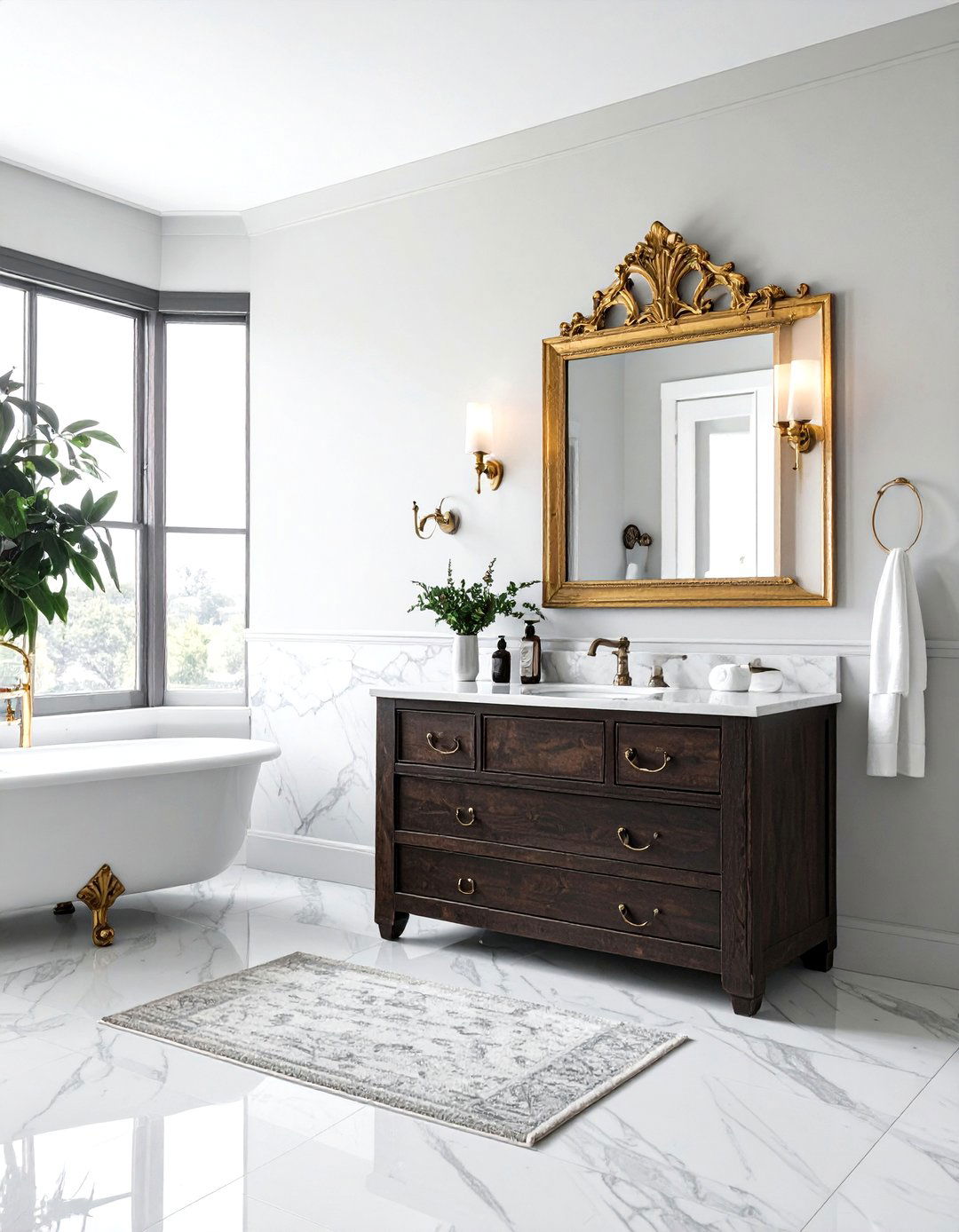 Vintage Repurposed Dresser - 30 bespoke bathroom ideas