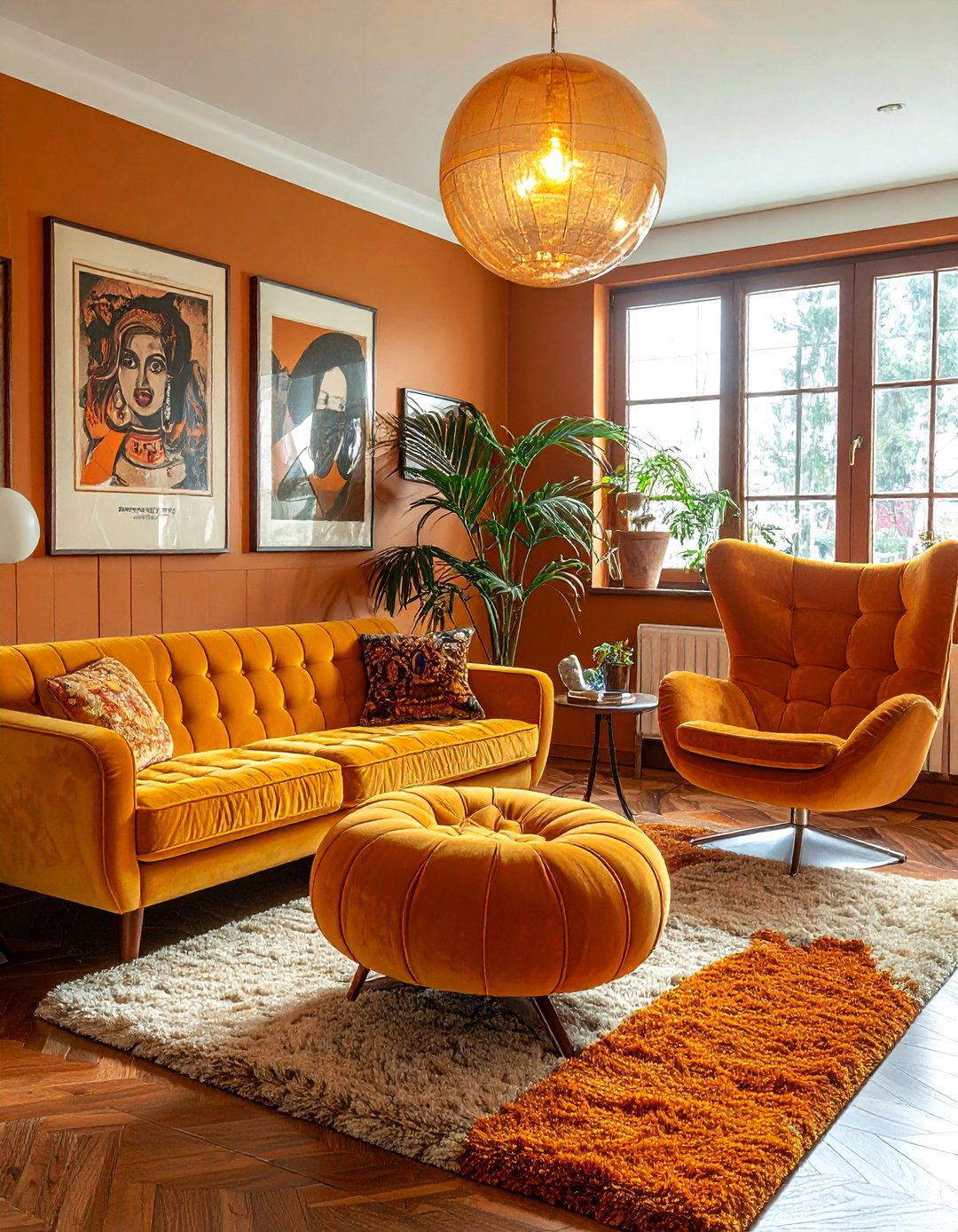 Vintage Retro Living Room - 30 interior decorating ideas