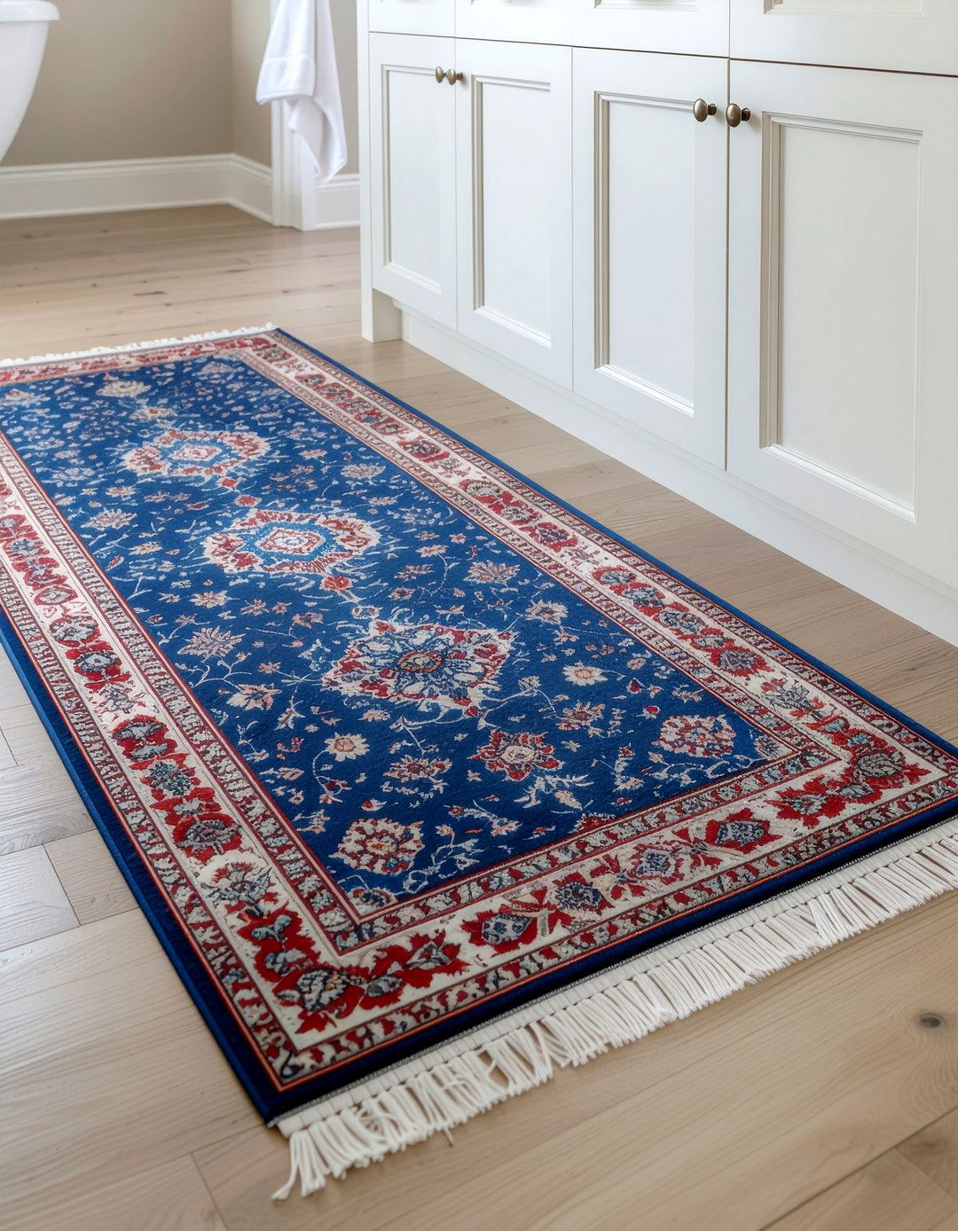 Vintage Runner Rug - 30 bathroom final detail ideas