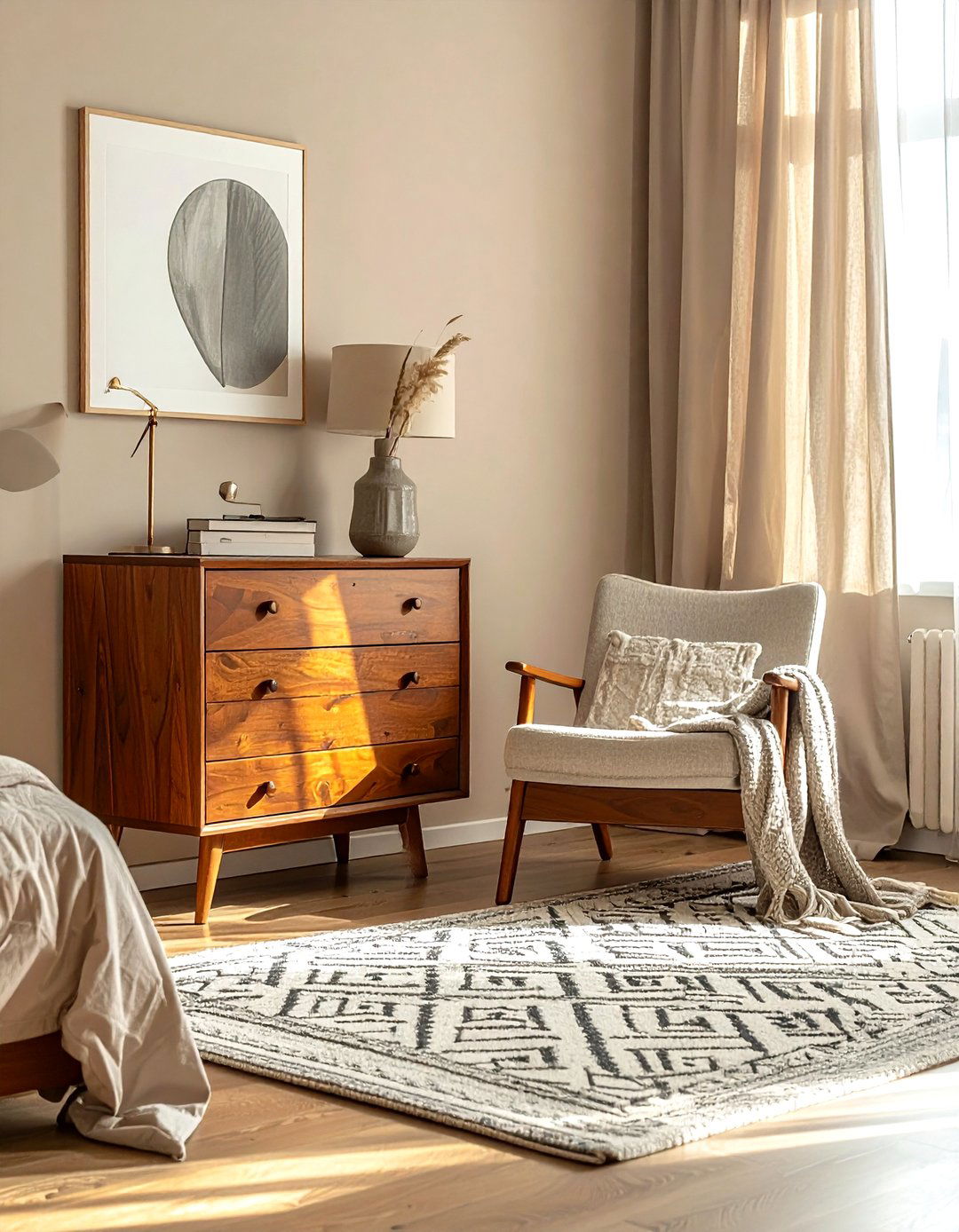 Vintage Scandi Bedroom - 30 scandinavian beige bedroom ideas